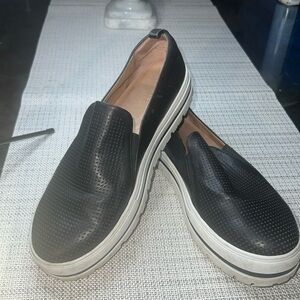 Halogen Black perforated slip on‘s sneakers size9.5